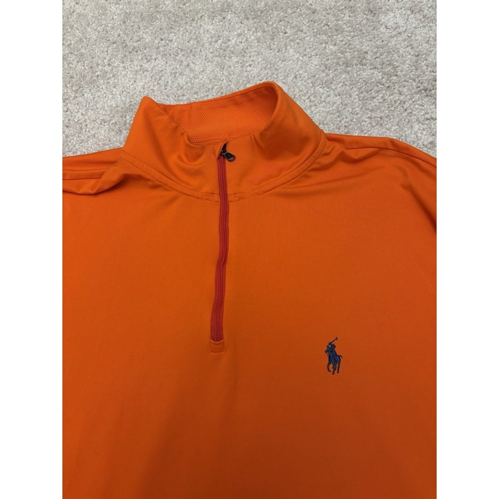 Polo Ralph Lauren Polo Golf Bellagio 1/4 Zip Orange Long Sleeve Pullover Size XL - Picture 3 of 6